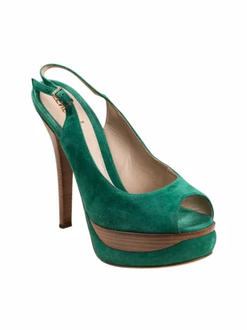 Замшевые босоножки FENDI артикул 8K3761-NBK-F0DEP