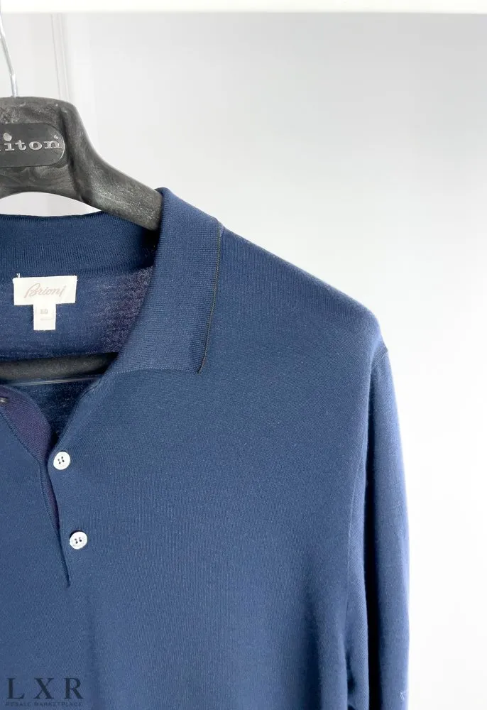 Шерстяное поло Brioni артикул 1AST54-JK07