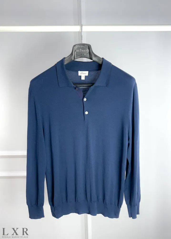 Шерстяное поло Brioni артикул 1AST54-JK07