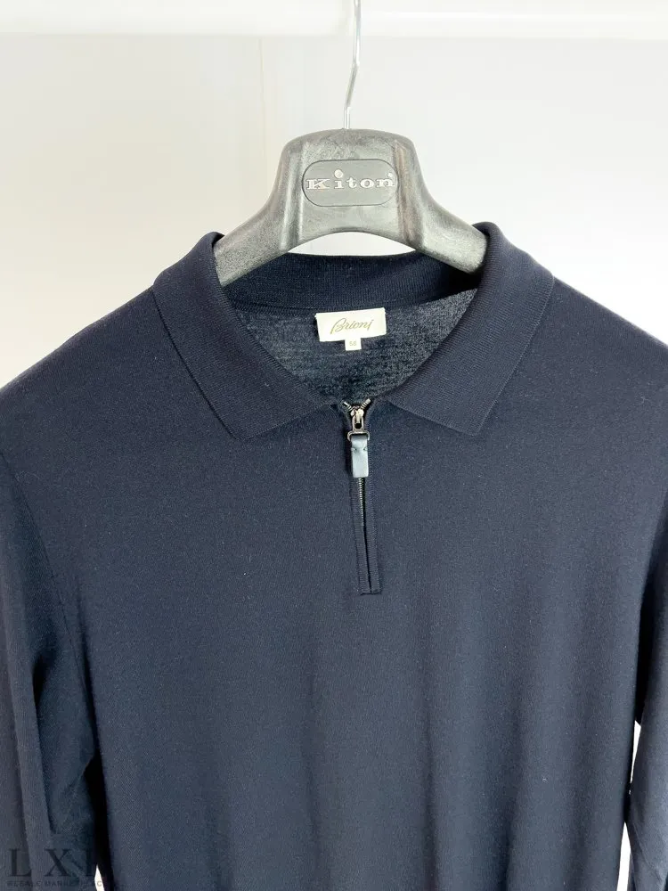 Шерстяное поло Brioni артикул UMS10L-OZK18-4000