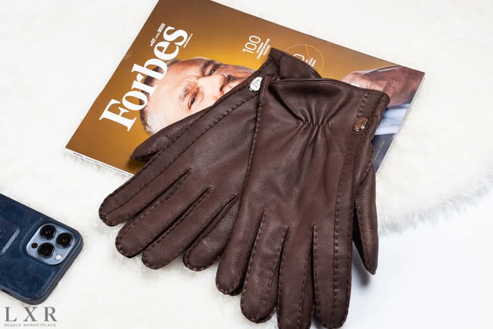 Кожаные перчатки Dunhill артикул 1DH43