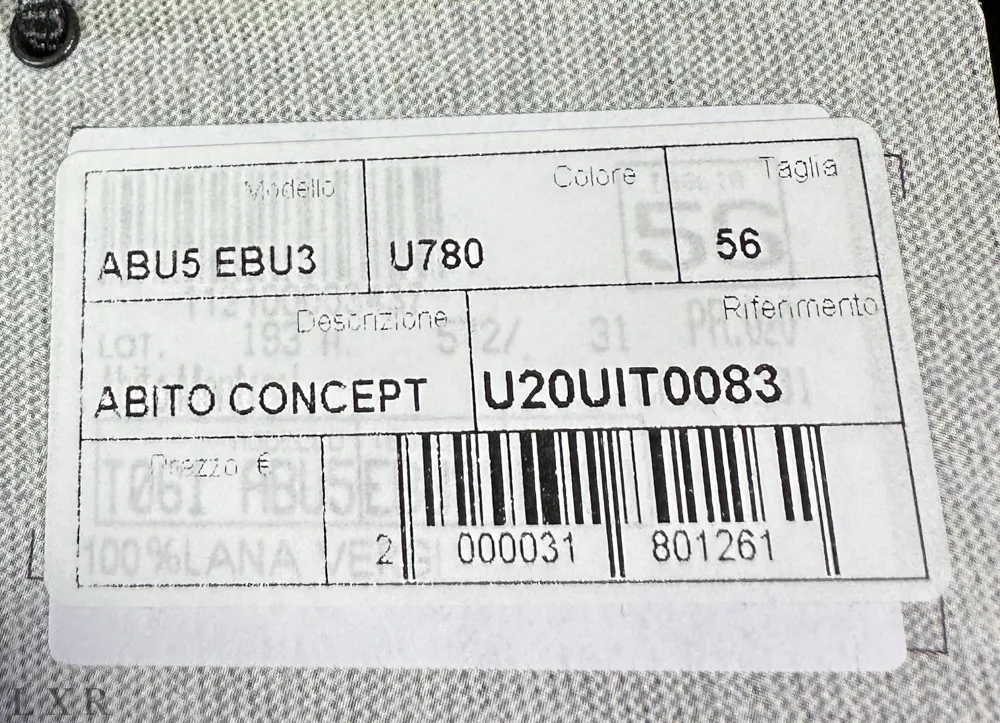 Классический черный костюм Uomini italiani артикул U20UIT0083