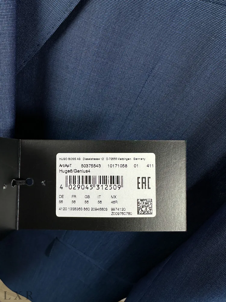 Классический синий костюм HUGO BOSS артикул 50375543