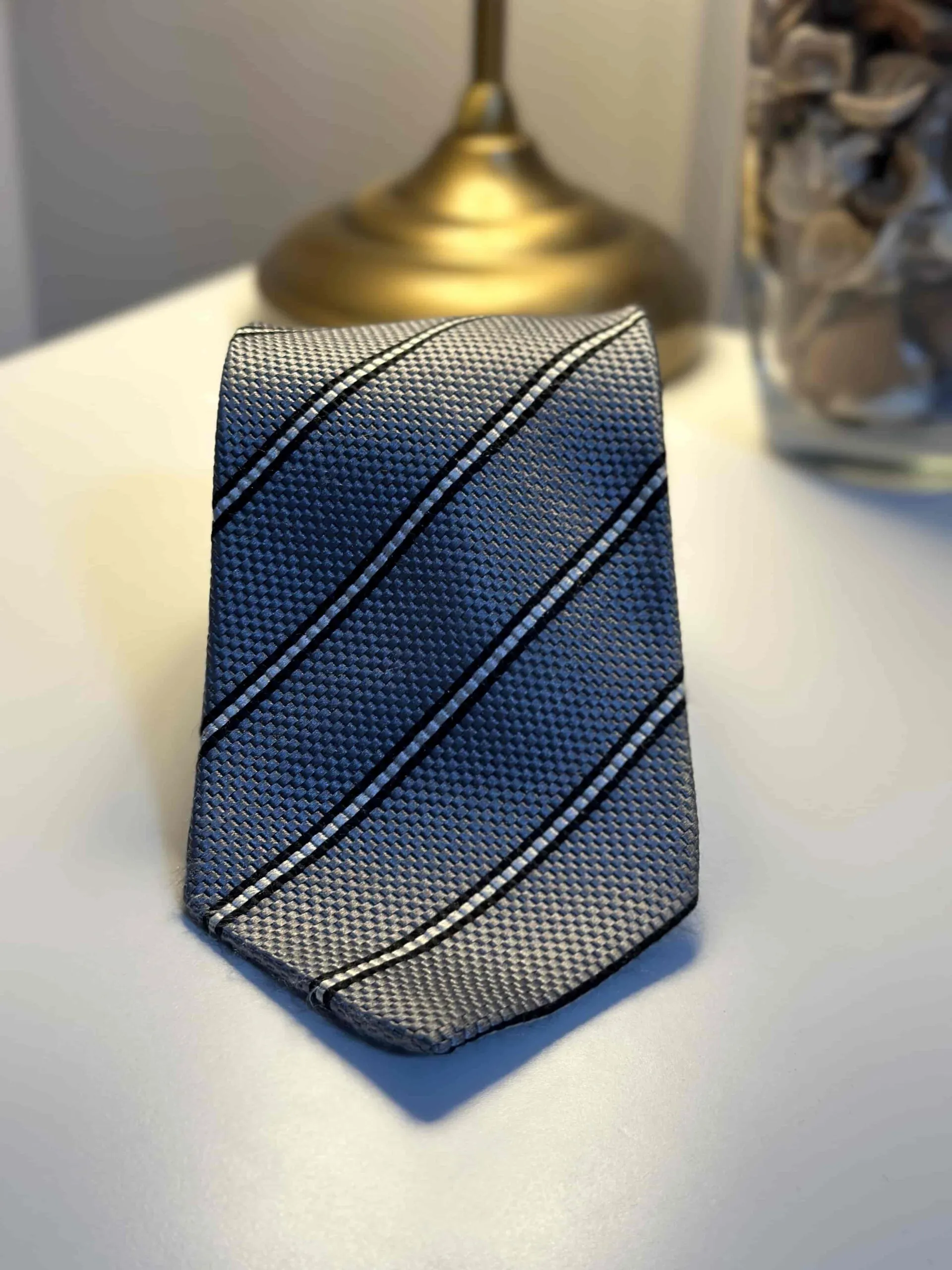 Галстук в полоску LANVIN артикул LN7435FG