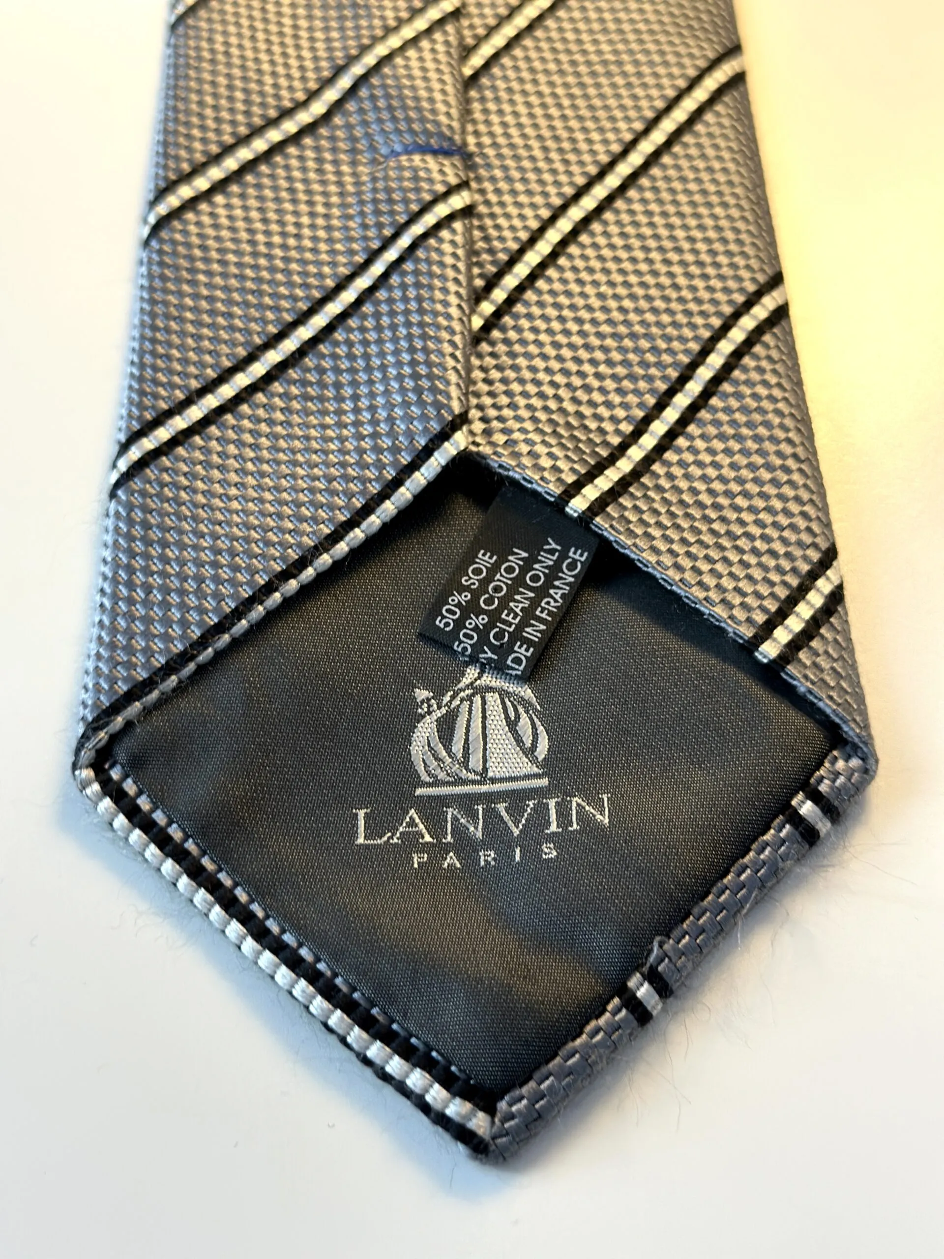 Галстук в полоску LANVIN артикул LN7435FG