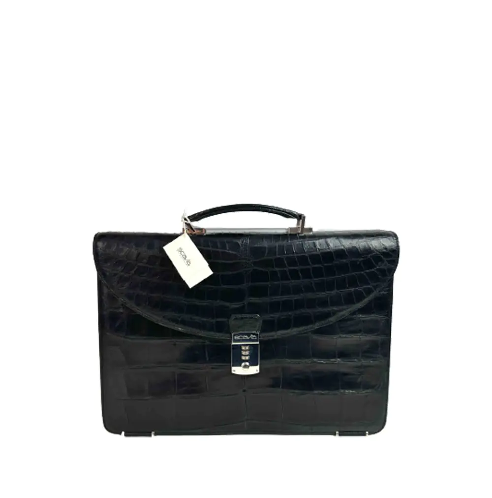 Портфель из кожи аллигатора SCAVIA артикул 1063C