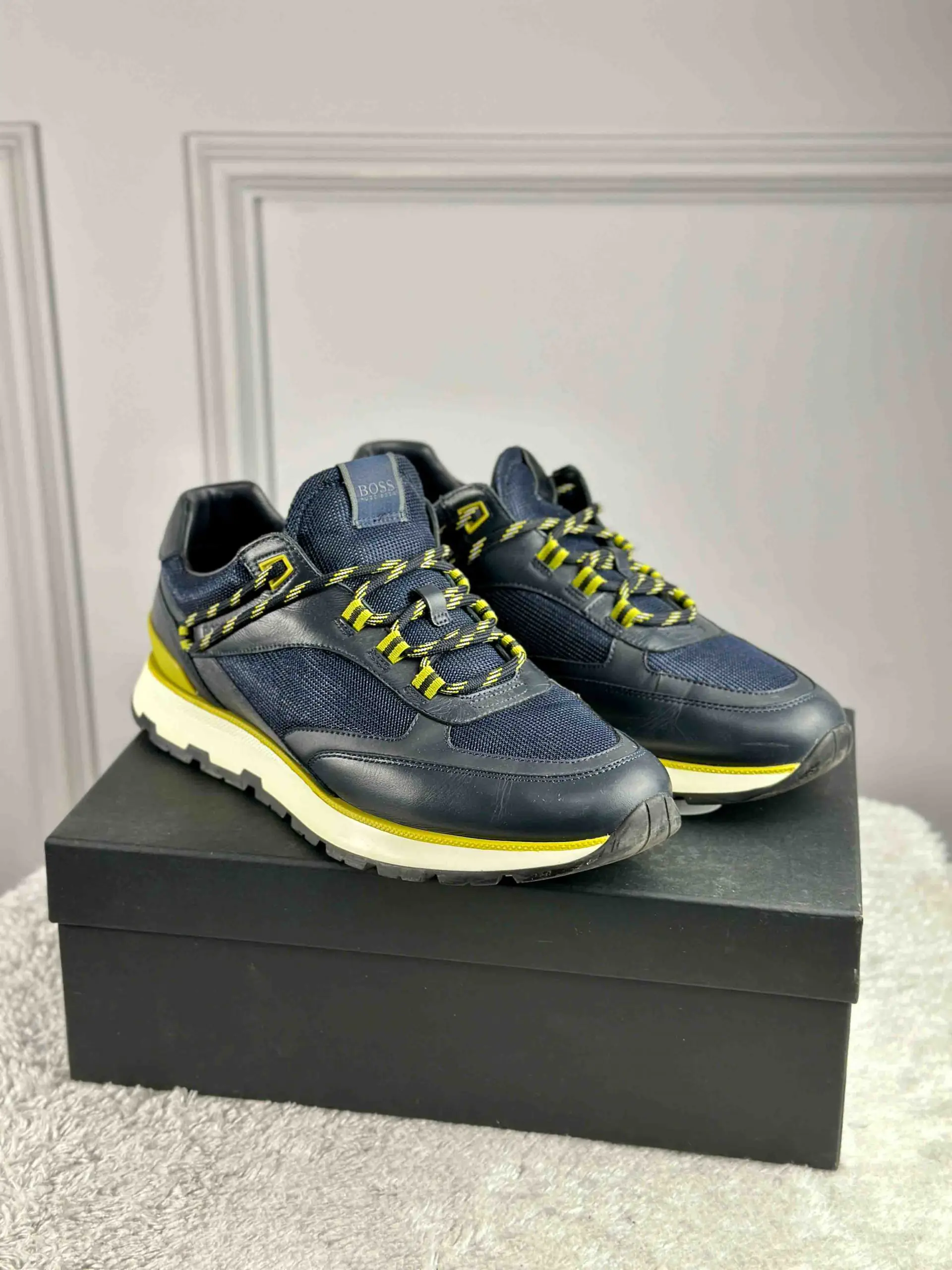 Комбинированные кроссовки HUGO BOSS артикул 50459936