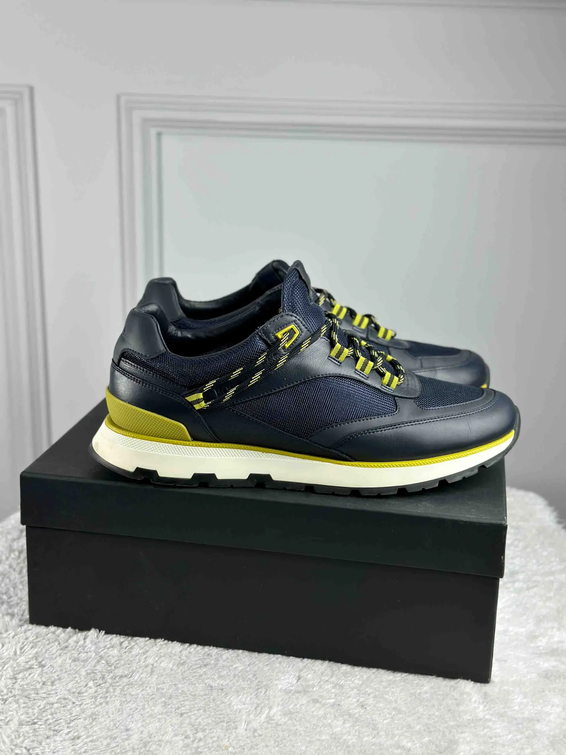 Комбинированные кроссовки HUGO BOSS артикул 50459936