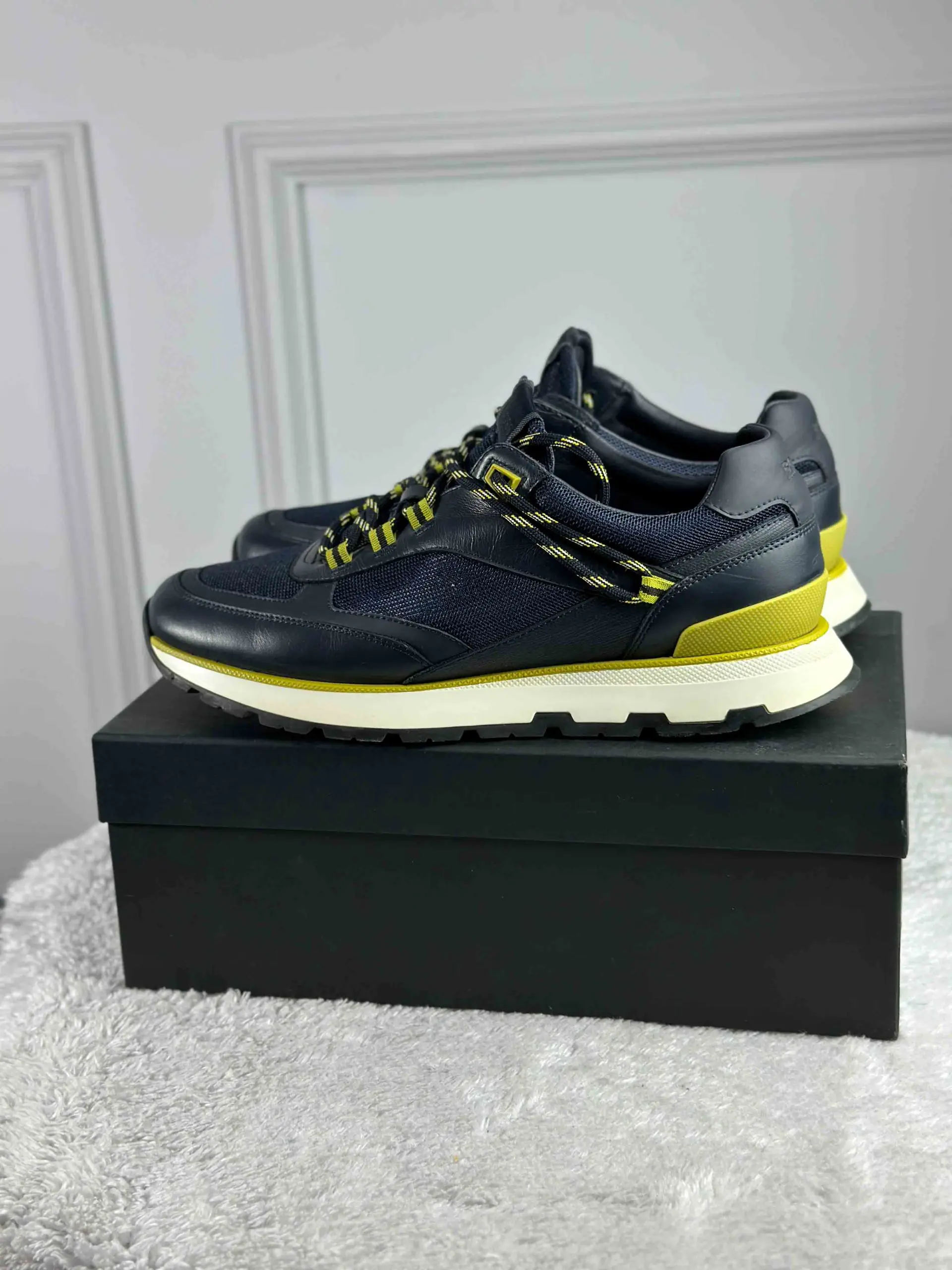 Комбинированные кроссовки HUGO BOSS артикул 50459936