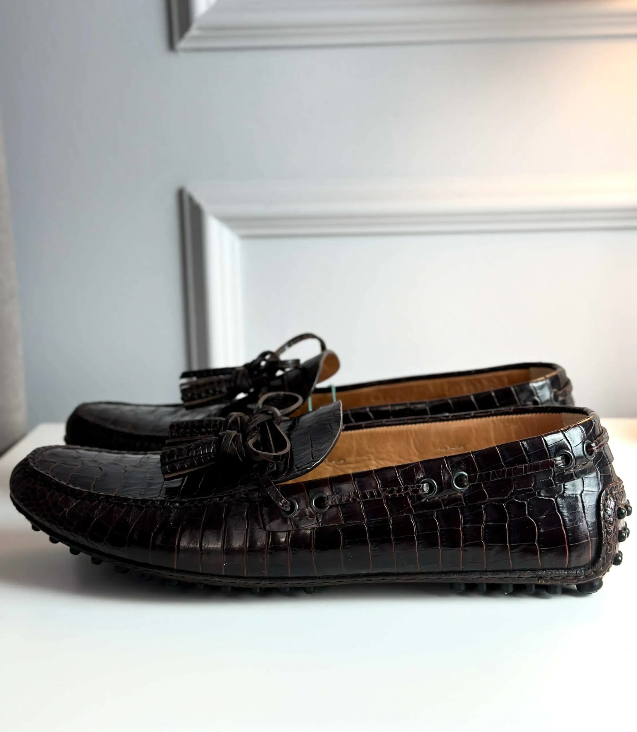 Кожаные мокасины CAR SHOE артикул KUD627