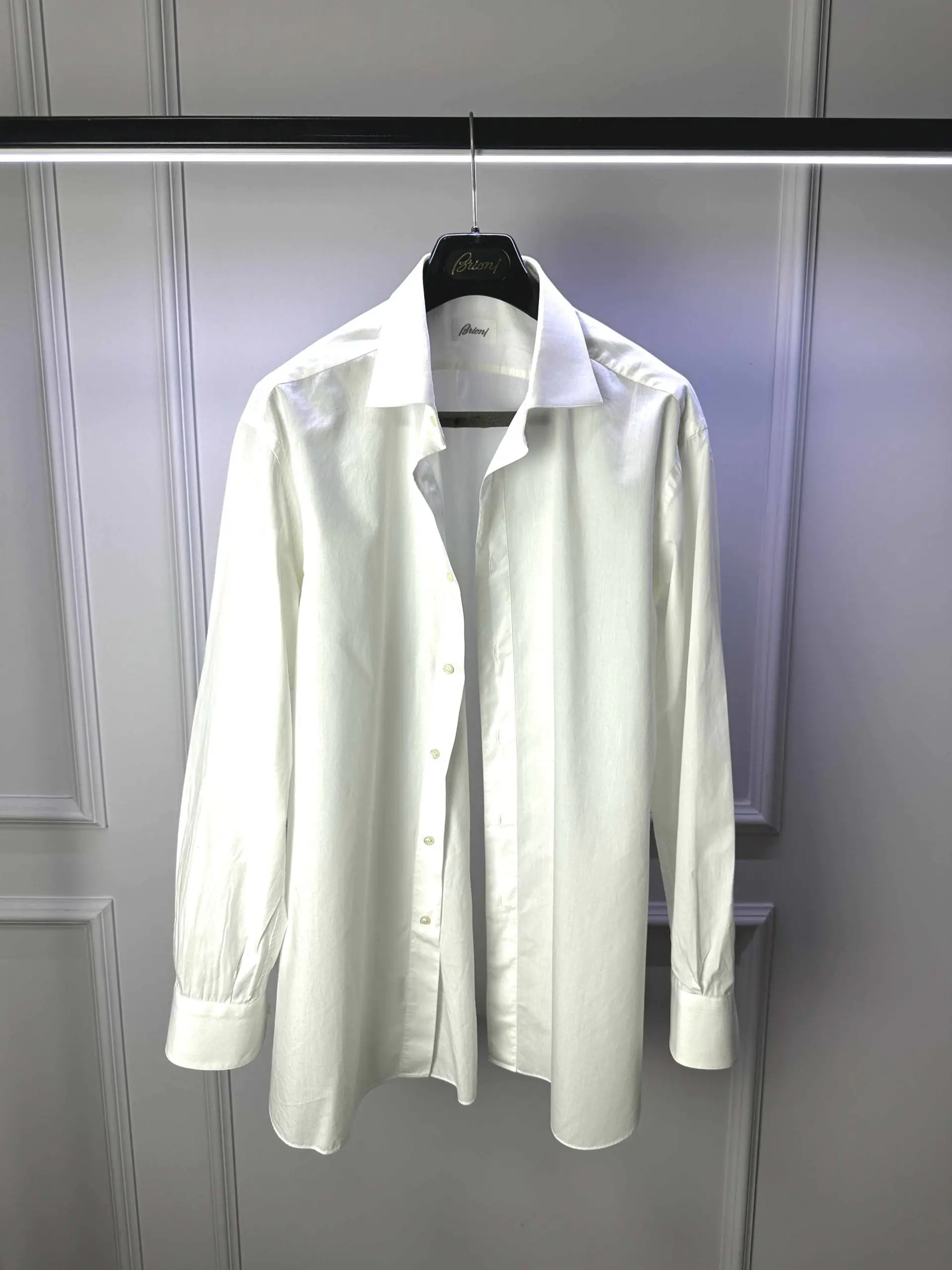 Хлопковая сорочка Brioni артикул RCA30L-PZ016