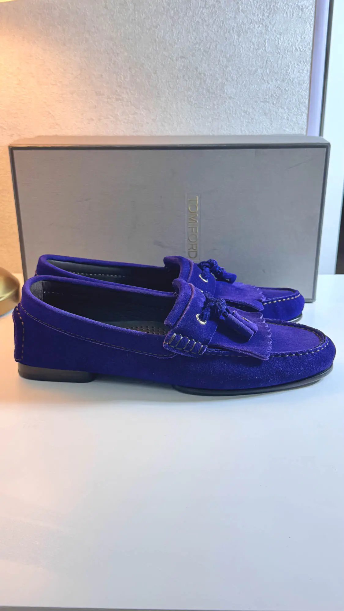 Замшевые лоферы TOM FORD артикул J0745T