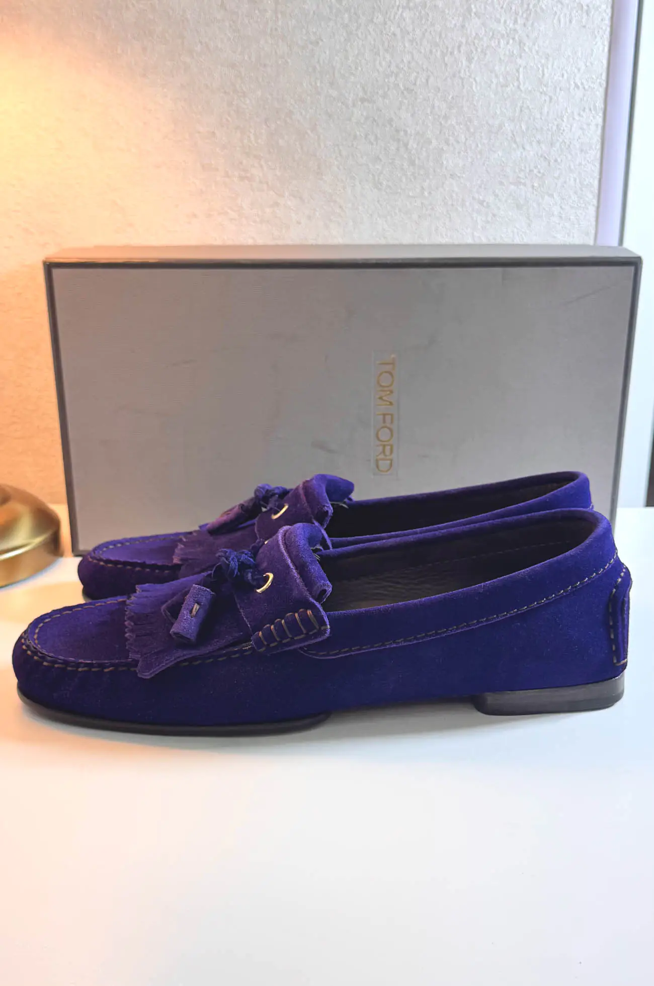Замшевые лоферы TOM FORD артикул J0745T