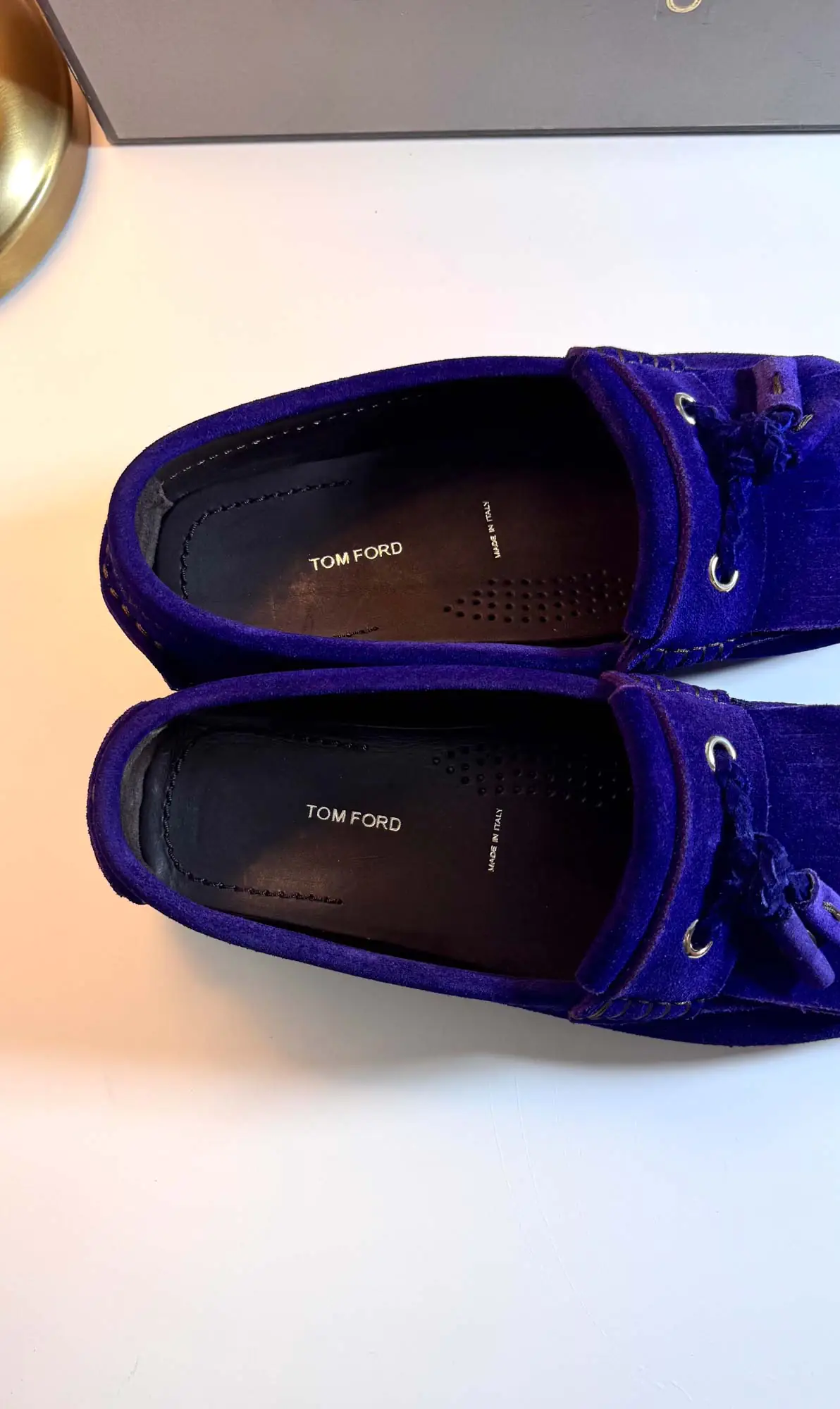 Замшевые лоферы TOM FORD артикул J0745T