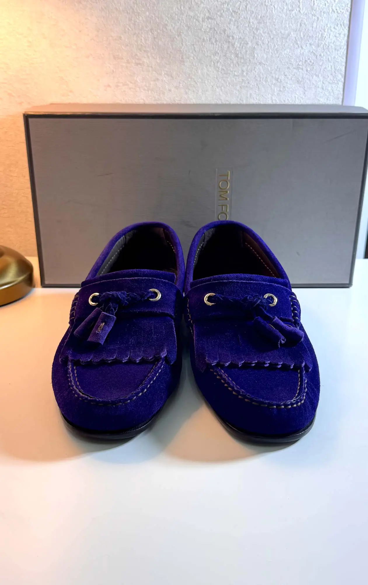 Замшевые лоферы TOM FORD артикул J0745T