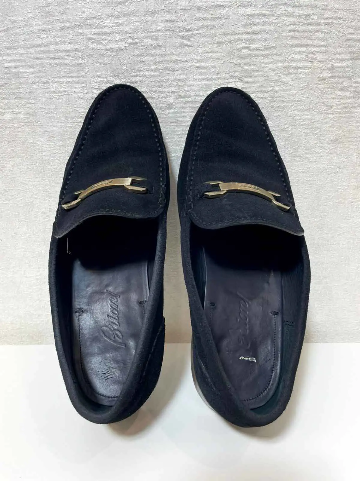 Замшевые лоферы Brioni артикул AW1457008