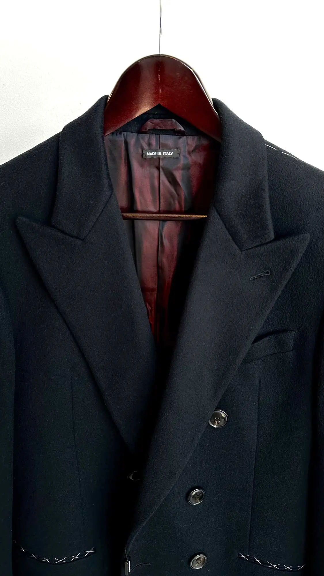 Пальто из шерсти и кашемира GIORGIO ARMANI артикул 0ELC40-0E009